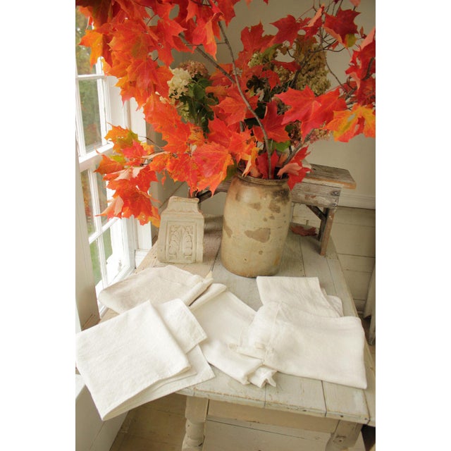 Antique 19th C. French White Linen Hand Towels Set of 5 Chairish