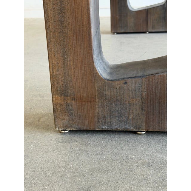 Brown Contemporary Geometric Console For Sale - Image 8 of 18