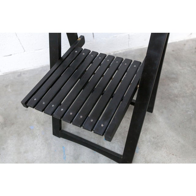 Black Folding Chair by Aldo Jacober for Alberto Bazzani, 1960s For Sale - Image 9 of 12