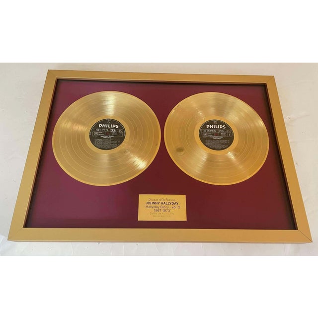 Late 20th Century Official Gold Record Award France Johnny Halliday Story 1967-1973 Vol.2 For Sale - Image 5 of 16