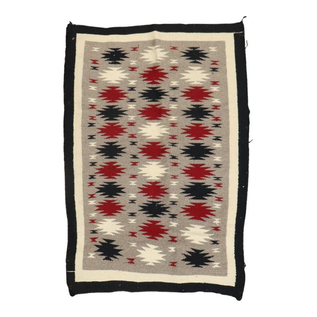 Early 20th Century Zabihi Collection Tribal American Navajo Mini Rug - 2'1" x 3' For Sale