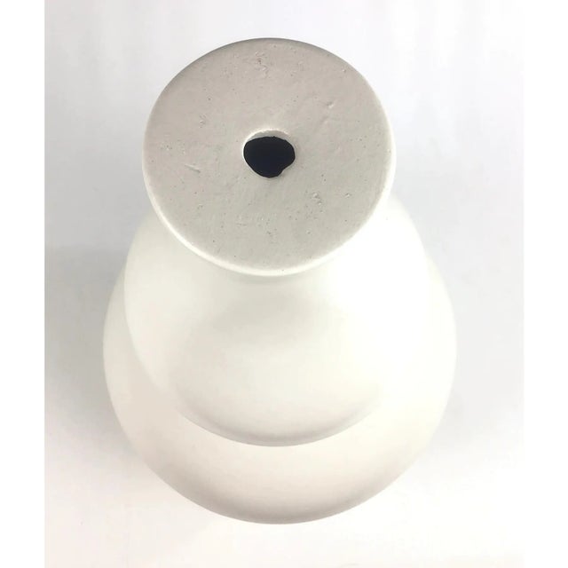 2000 - 2009 Artisan Hand Made Vanilla Cream Ceramic Lamp Base For Sale - Image 5 of 7