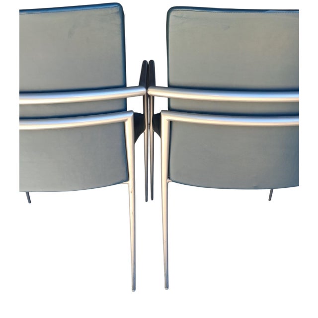 Elevate Your Executive Spaces With This Exceptional Pair of HBF Cortona Lounge Chairs by Designer Joe Ricchio. For Sale - Image 10 of 12