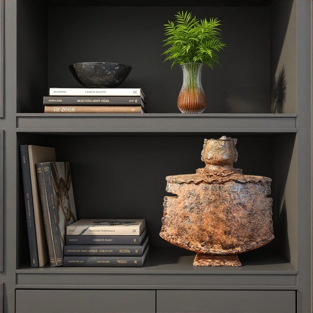 Patina Aluminum Vase - Large For Sale - Image 11 of 11