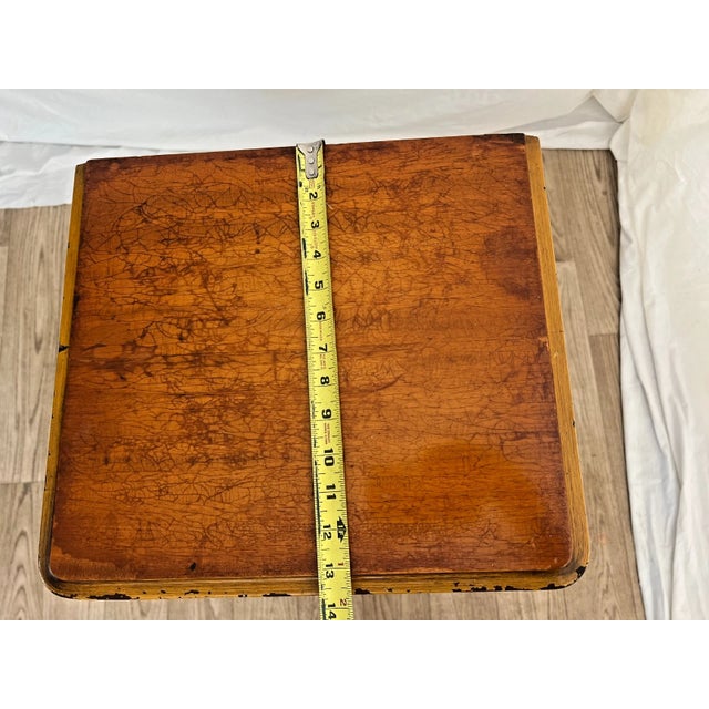 Antique Nightstand Cabinet and Drawer Walnut Hand Carved French Country Style For Sale - Image 10 of 11