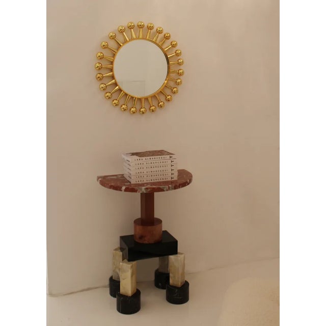 Metal Golden Jack Mirror by Jonathan Adler For Sale - Image 7 of 8