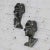 MCM to Art Deco Style Ebonized Oak Carved Female Bust Vintage Wall Sculptures, a Pair For Sale - Image 6 of 13