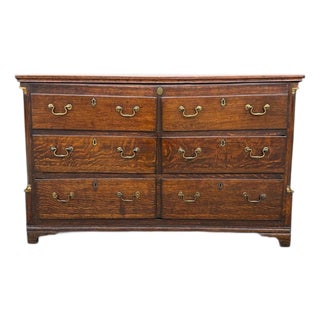 English George III Oak Dresser With Original Brass Pulls, Circa 1800 For Sale