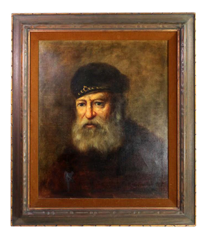Vintage Dutch Oil Painting "Old Man" Signed by Franz Schoorman