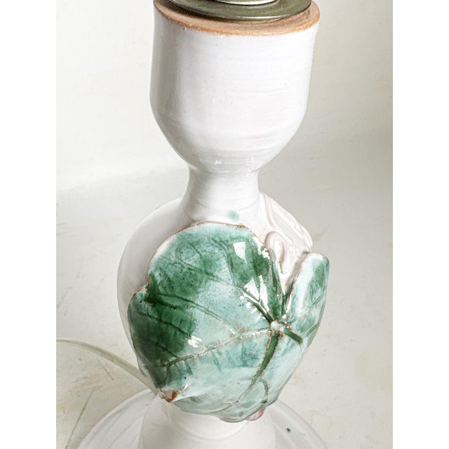 1980s White Ceramic Table Lamp, France, 1980s For Sale - Image 5 of 13