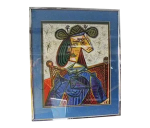Vintage Framed Picasso Art Print Cubist