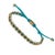 Metal Lucky Elephant Turquoise Woven Unisex String Bracelet For Sale - Image 7 of 9