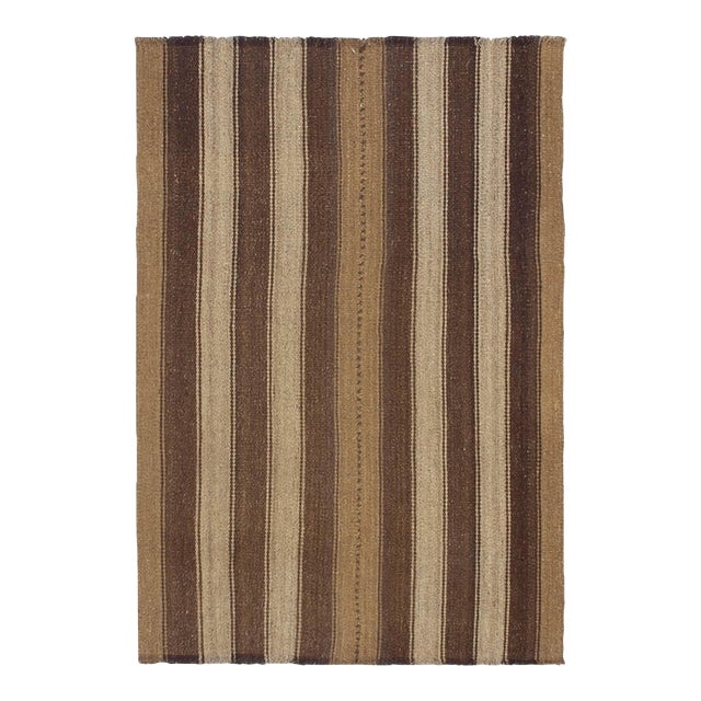 Small Brown Vintage Kilim Rug - 2`7" X 3`11" For Sale