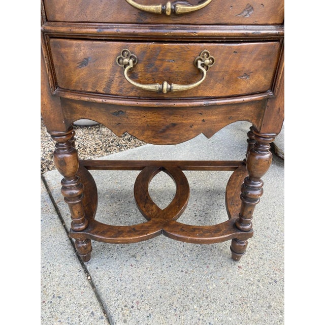 Mid 20th Century Vintage Oak Demi Lune Table For Sale - Image 9 of 11