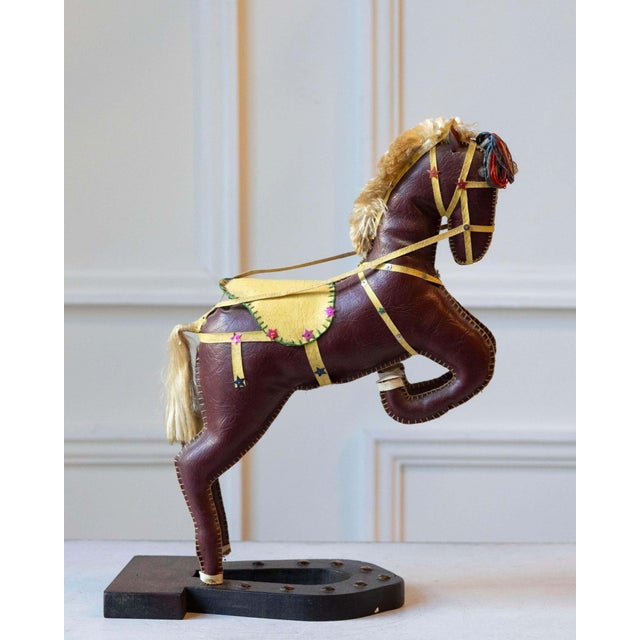 French Decorative Horse in Moleskin with Saddle and Harness, 20th Century For Sale - Image 9 of 13