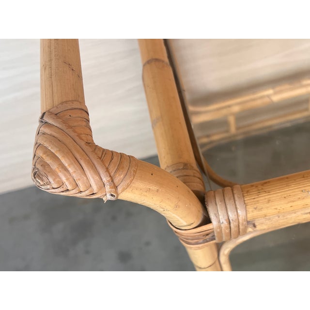 Wood Mid-Century Modern Bamboo Tea Cart, Garden Furniture For Sale - Image 7 of 8