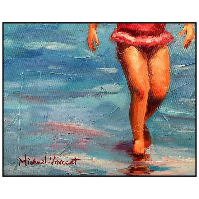 Expressionism Mid 20th Century A Walk on the Beach, Michael Vincent For Sale - Image 3 of 4