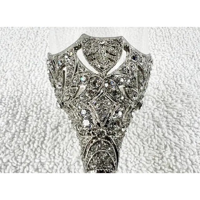 Olivia Riegel Windsor Swarovski Crystals Flute, Set of 2 For Sale - Image 13 of 14
