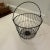 American Mid 20th Century Black Metal Wine Basket For Sale - Image 3 of 4