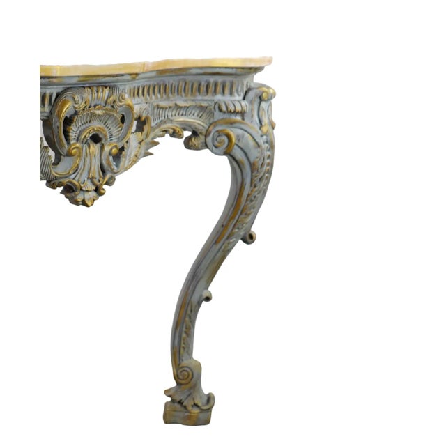 20th Century French Louis XV Rococo Style Side Table and Console Table For Sale - Image 4 of 10
