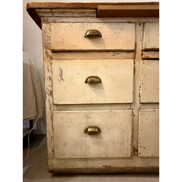 Wood Antique Primitive Wood Cabinet For Sale - Image 7 of 9