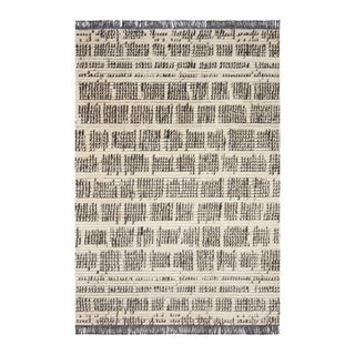 Chris Loves Julia x Loloi Alice Rug Cream / Charcoal Abstract 9'-2" x 13' Area Rug For Sale