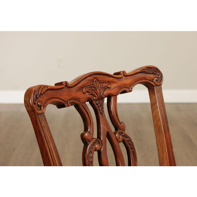 Hickory Manufacturing Company Hickory Chair Set Of Six Chippendale Style Mahogany Dining Chairs For Sale - Image 4 of 18
