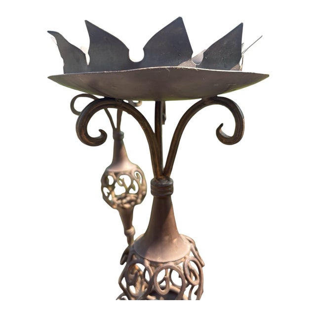Mediterranean Pair of Mid-Century Wrought Iron Jardinière Plant Stands, Mediterranean Style For Sale - Image 3 of 12