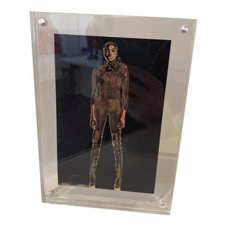 "Moon Drop" Contemporary Expressionist Portrait Photograph in Lucite Frame For Sale