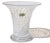 Beautiful vintage Bertil Vallien hand blown opaline white with bubble design Swedish art glass footed flower vase. The...