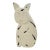 White & Black Carved Wood Cat by Laurel Burch For Sale