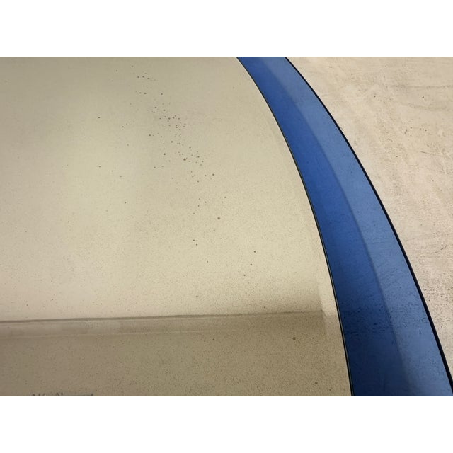 Glass Blue Glass Mirror, Italy, 1970s For Sale - Image 7 of 10