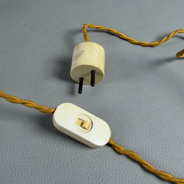 Vintage Porcelain, Brass, and Glass Table Lamp from Limoges, France For Sale - Image 13 of 16