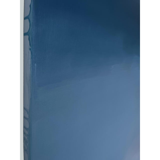 Mellow Blue Color Field Painting With Soft Dimensional Texture For Sale - Image 9 of 9