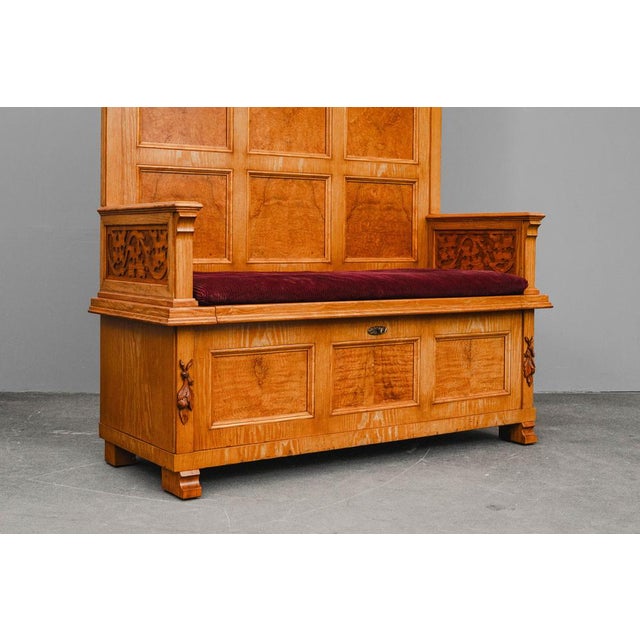 Antique Chest Bench in Ash Wood, 1900s For Sale - Image 9 of 18