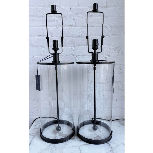 Modern Ralph Lauren Modern Glass and Bronze Table Lamps, Pair For Sale - Image 3 of 8