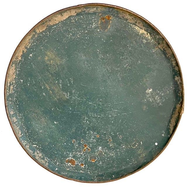 Antique Verdigris Metal Accent Table For Sale - Image 15 of 16