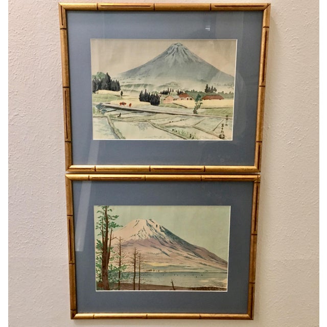 The Eight Views Of Mt Fuji Pagoda At Nikko Mid Century Japanese Woodblock Prints By Tokuriki Tomikichiro A Pair Chairish