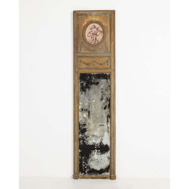 19th Century France Louis XVI Gold Wood Full-length & Floor Mirrors For Sale - Image 4 of 10