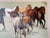 Chestnut Modern " Freedom" Running Horses Impressionist Oil Painting by Margarita Deleuze For Sale - Image 8 of 12