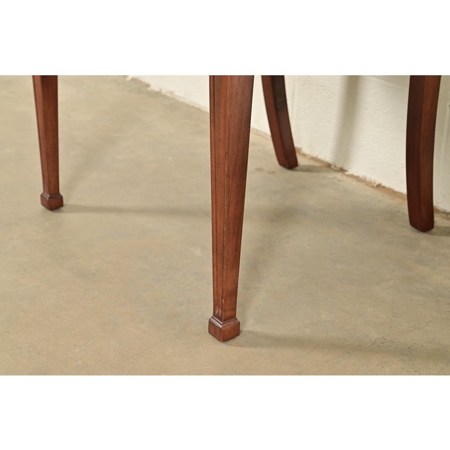 Romweber Antique French Regency Louis XVI Carved Mahogany Dining Chairs, Set of Six For Sale - Image 11 of 14