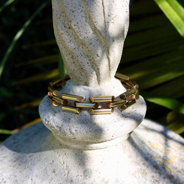 1940s Retro 14k Gold Tiffany & Co. Small Tank Line Bracelet For Sale - Image 9 of 10