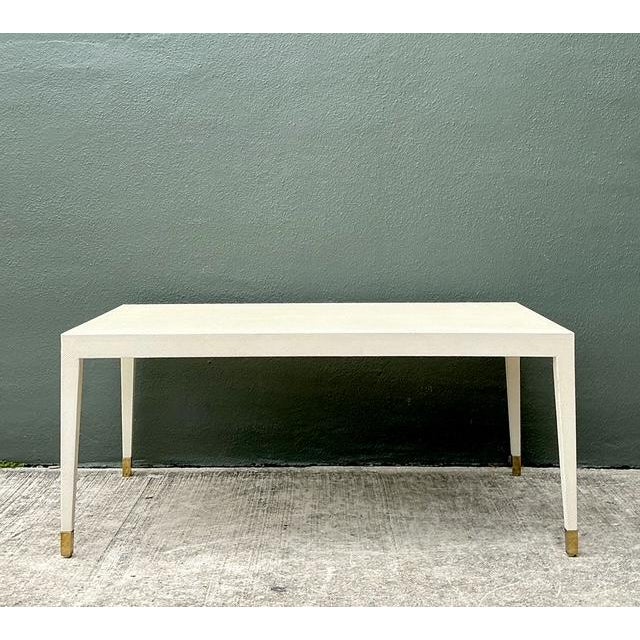 Wood Vintage Monarch for Century Faux Shagreen Coffee Table For Sale - Image 7 of 12