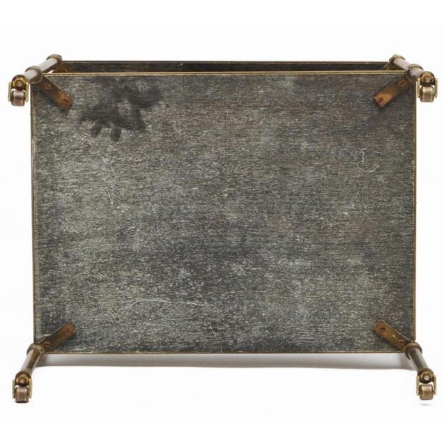 Wood 1930s Brass and Rosewood Two Tier French Side Table in the Manner of Billy Baldwin and Jansen For Sale - Image 7 of 8