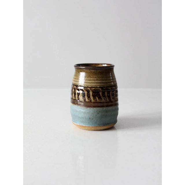 Contemporary Vintage Studio Pottery Mug For Sale - Image 3 of 13