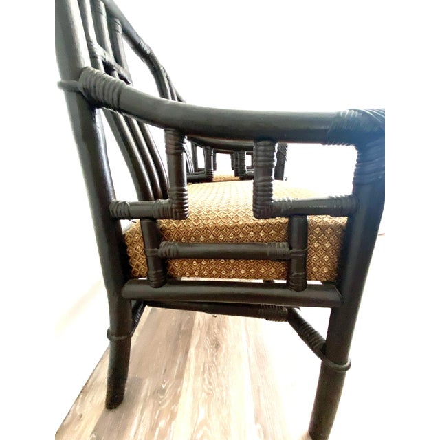 Coffee Ficks Reed by John Wisner Far Horizons Collection Vintage Rattan & Wicker Table & Six Chairs Dining Set C. 1950's For Sale - Image 8 of 11
