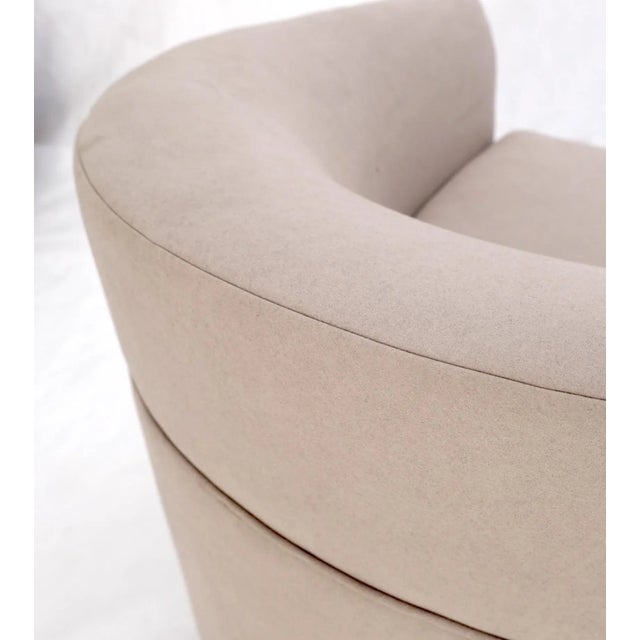 Pair of New Alcantera Upholstery Barrel Back Tub Baughman Lounge Chairs SHARP! For Sale - Image 11 of 13