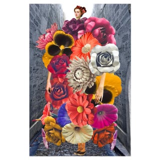 Johanna Goodman, Plate No 281: Abstract Collage with Flowers, 21st Century, Giclee Print For Sale