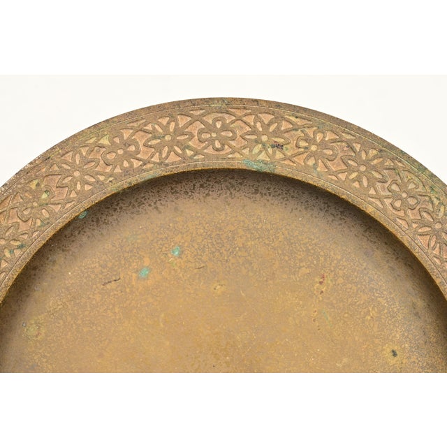 Tiffany Studios New York Bronze Doré Plate With Decorative Border For Sale In South Bend - Image 6 of 11
