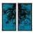1980s Blue Commelynck Gate, Jim Dine - Set of 2 For Sale